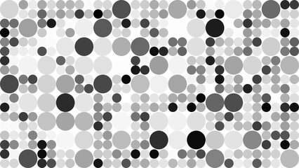 Technology banner design with white and grey circles, dot raster . Abstract geometric vector background with dot circle pattern for wide banner vector file