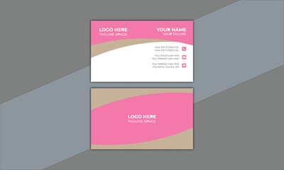 double-sided template. Horizontal vector illustration, 
Portrait and landscape orientation. Simple and clean business
card. Template corporate visiting card. 