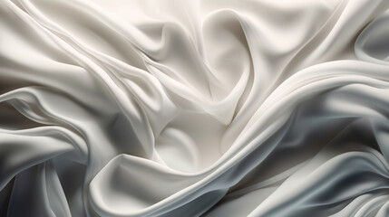 Fototapeta premium Abstract, Texture, Background, Pattern. Texture of Luxury Bright White Silk Waves Background. Generative Ai