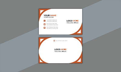 double-sided template. Horizontal vector illustration, 
Portrait and landscape orientation. Simple and clean business
card. Template corporate visiting card. 