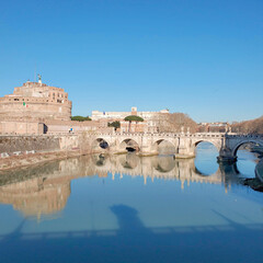 The Castel Sant'Angelo and the Tiber, Rome