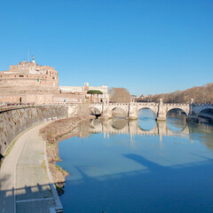 The Castel Sant'Angelo and the Tiber, Rome