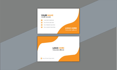 double-sided template. Horizontal vector illustration, 
Portrait and landscape orientation. Simple and clean business
card. Template corporate visiting card. 