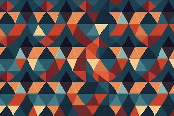 simple seamless geometric pattern, abstract colorful geometric pattern, seamless geometric pattern with triangles, geometric background, abstract geometric background, Generative AI