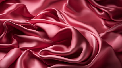 Obraz premium Abstract, Texture, Background, Pattern. Texture of Luxury Bright Rose Pink Silk Waves Background. Generative Ai