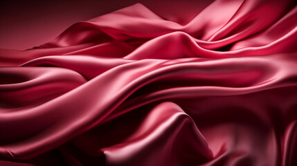 Obraz premium Abstract, Texture, Background, Pattern. Texture of Luxury Bright Rose Pink Silk Waves Background. Generative Ai