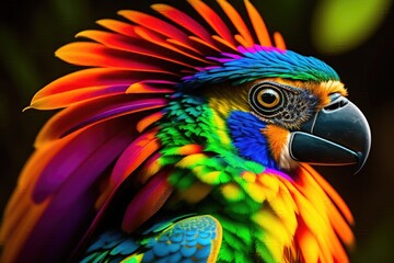 Obraz premium blue and yellow macaw ara ai generative