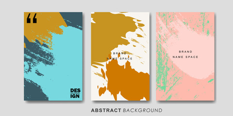 Naklejka na ściany i meble Modern abstract covers set, minimal covers design. Colorful geometric background