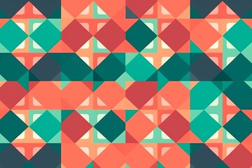 simple seamless geometric pattern, abstract colorful geometric pattern, seamless geometric pattern with triangles, geometric background, abstract geometric background, Generative AI