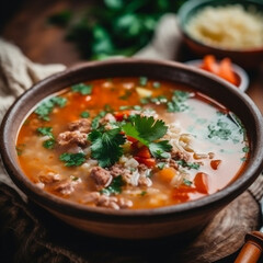 Genussvoll gesund: leckerer eintopf in Nahaufnahme, AI generiert