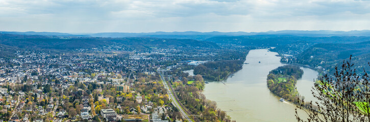 BONN, GERMANY - September 25 2022: Shipping and Freight specialized  in transportation of oil and petrochemical products by Rhine River Barges across Cologne - Mainz.