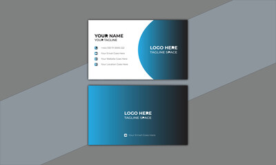 Modern black and white business card design creative modern 
name and double-sided template.