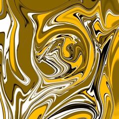 Abstract liquid illustration with bright and black base colors