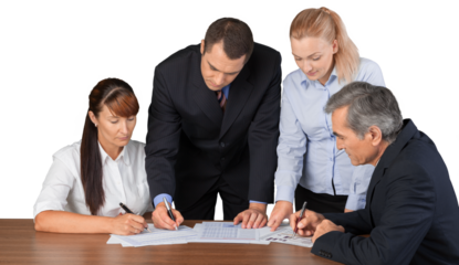 Portrait of Businesspeople Working