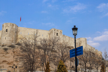 Remote view of Gaziantep castle, Turkey