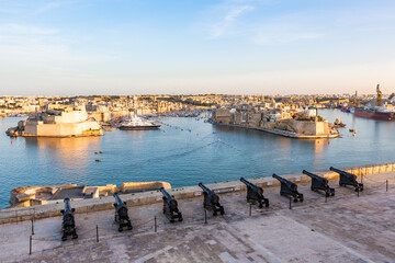 A picture-perfect sunset over Malta's three cities