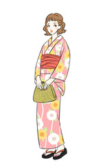 浴衣姿の女性