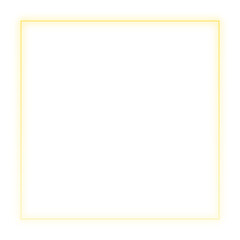 Rectangle neon frame  colour at transparent background. Glowing neon frame in retro 80s - 90s style. Colored neon sign with empty space. Editable Vector file