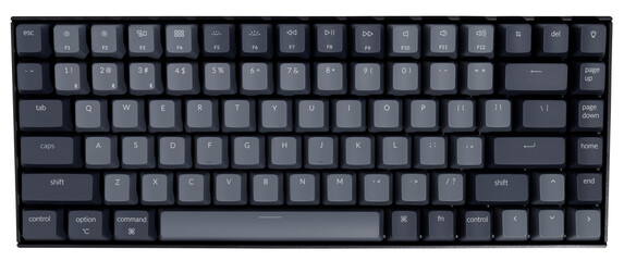 Computer keyboard on transparent background