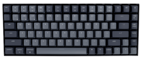 Computer keyboard on transparent background