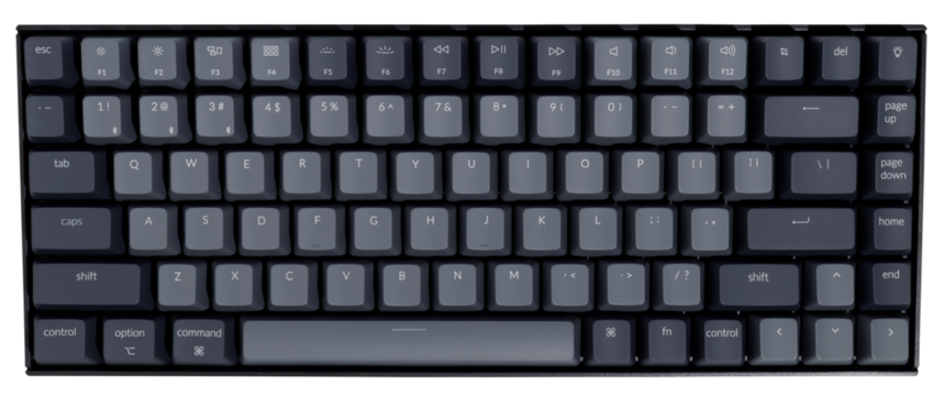 Computer keyboard on transparent background