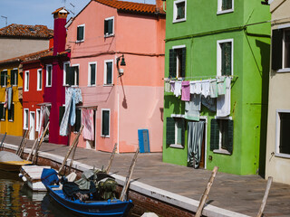 Fototapeta na wymiar Le case colorate di Burano