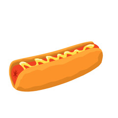 hot dog isolated on white