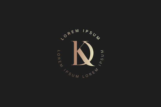 kD modern luxury monogram typography logo design, kd premium logo, kD jewellery store logo, fashion brand kd typo 
