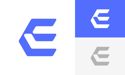 Initials E logo design. Initial letter logo design vector