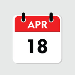 18 april icon with white background