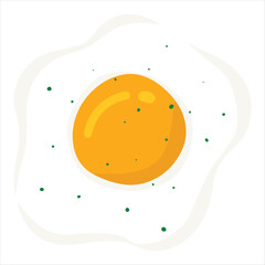 fried egg on a white background