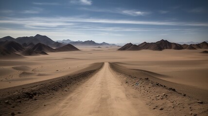 Fototapeta na wymiar Majestic Contrasts: Conveying the Scale of Jiayuguan Pass and the Vastness of the Gobi Desert