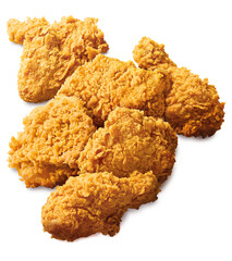 Fried Chicken Set isolated on white background	
