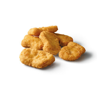 Nucket Fried chicken isolated on white background	
