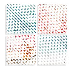 square colorful mosaic pixel vector background set