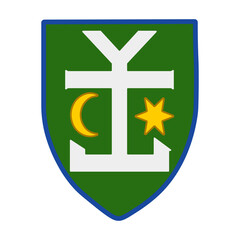 Obraz premium Ukranian army emblem icon. 54 ombr vector ilustration.
