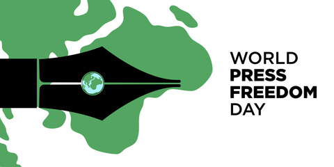 World press freedom day concept vector illustration. World Press Freedom Day or World Press Day to raise awareness of the importance of press freedom. © Achmad