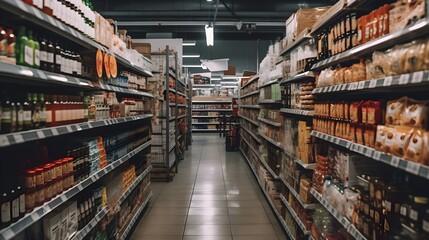 picture of a grocery store aisle filled