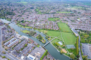 Beautiful View of the Caversham and River Thames, Reading, South England