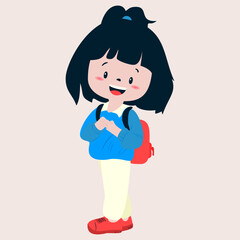 Summer girls going back to school