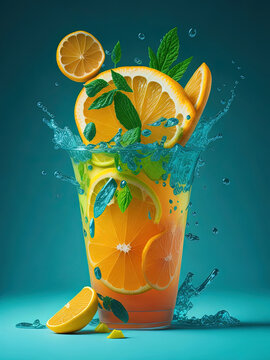 glass of water with lemon