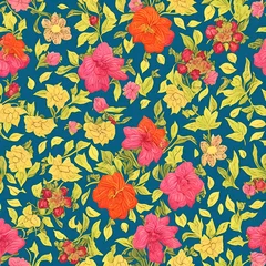 Badezimmer Foto Rückwand seamless floral pattern © Imran