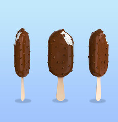 chocolate cream isolated