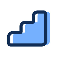Obraz premium stairs filled line icon