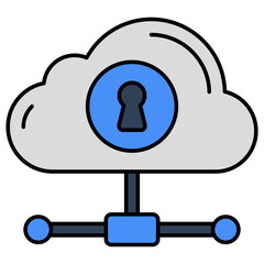 An icon design of cloud access
