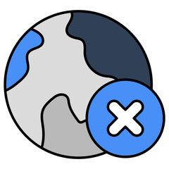 Trendy vector design of no globe