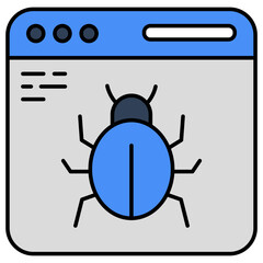 Trendy design icon of web bug