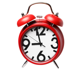 Red alarm clock, cut out