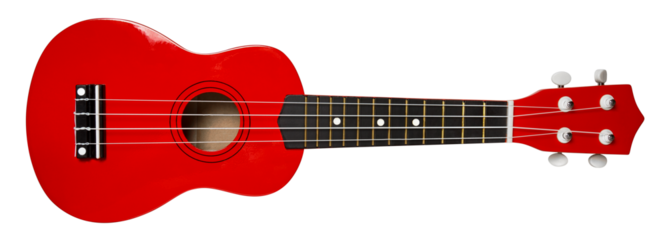 Red ukulele cut out