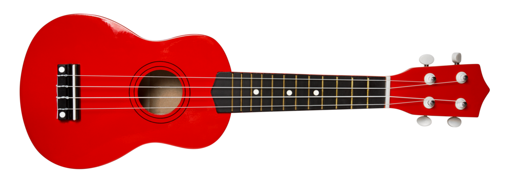 Red ukulele cut out